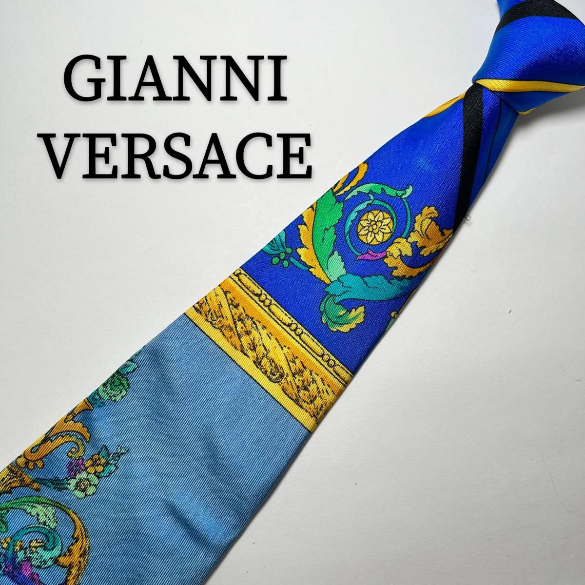 ジャンニヴェルサーチ GIANNI VERSACE ネクタイ バロック柄 メデューサ