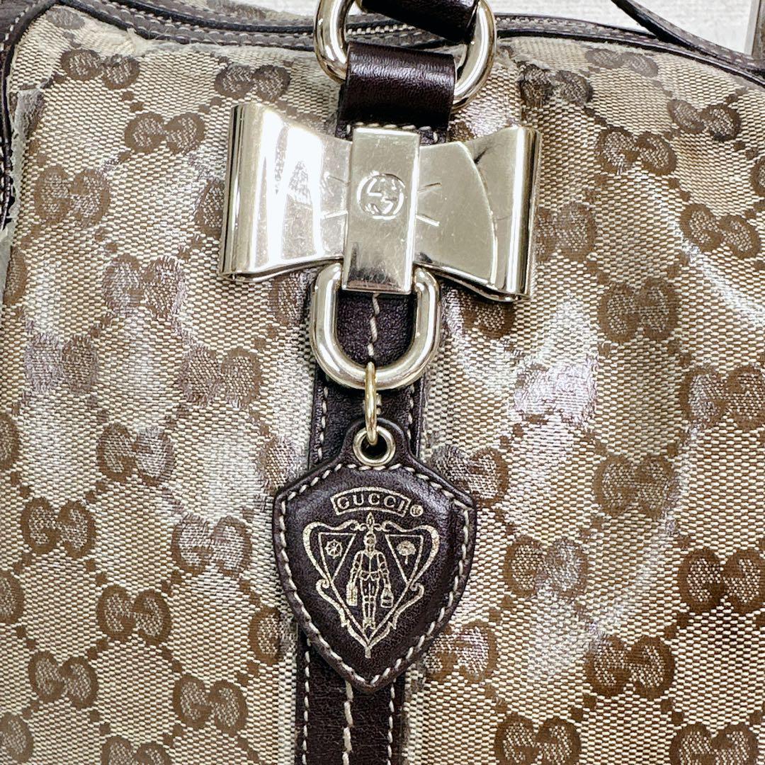 GUCCI グッチ ドゥケッサ GGクリスタル ハンドバッグ ボストンバッグ  