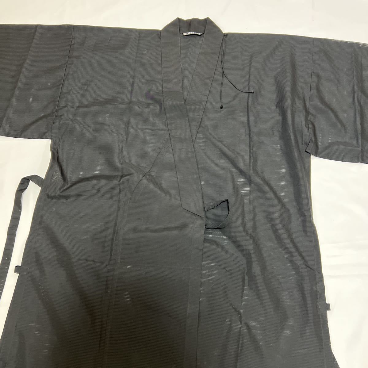 美品 日蓮宗【洋服法衣】【改良服】夏用 化繊 黒 法衣 法要 葬儀 仏具 