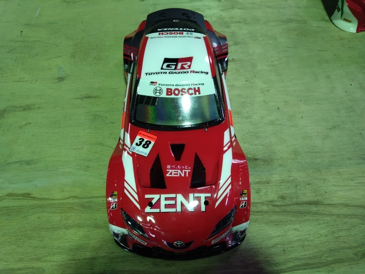 タミヤ 1/10RC au TOM'S GR Supra ボディ オリジナル塗装 中古品 au