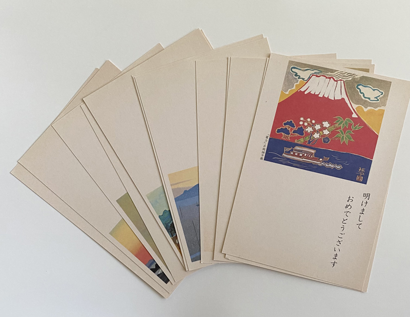 未使用 絵入り年賀はがき 40円 計33枚 昭和58年用 昭和60年用 昭和61年 