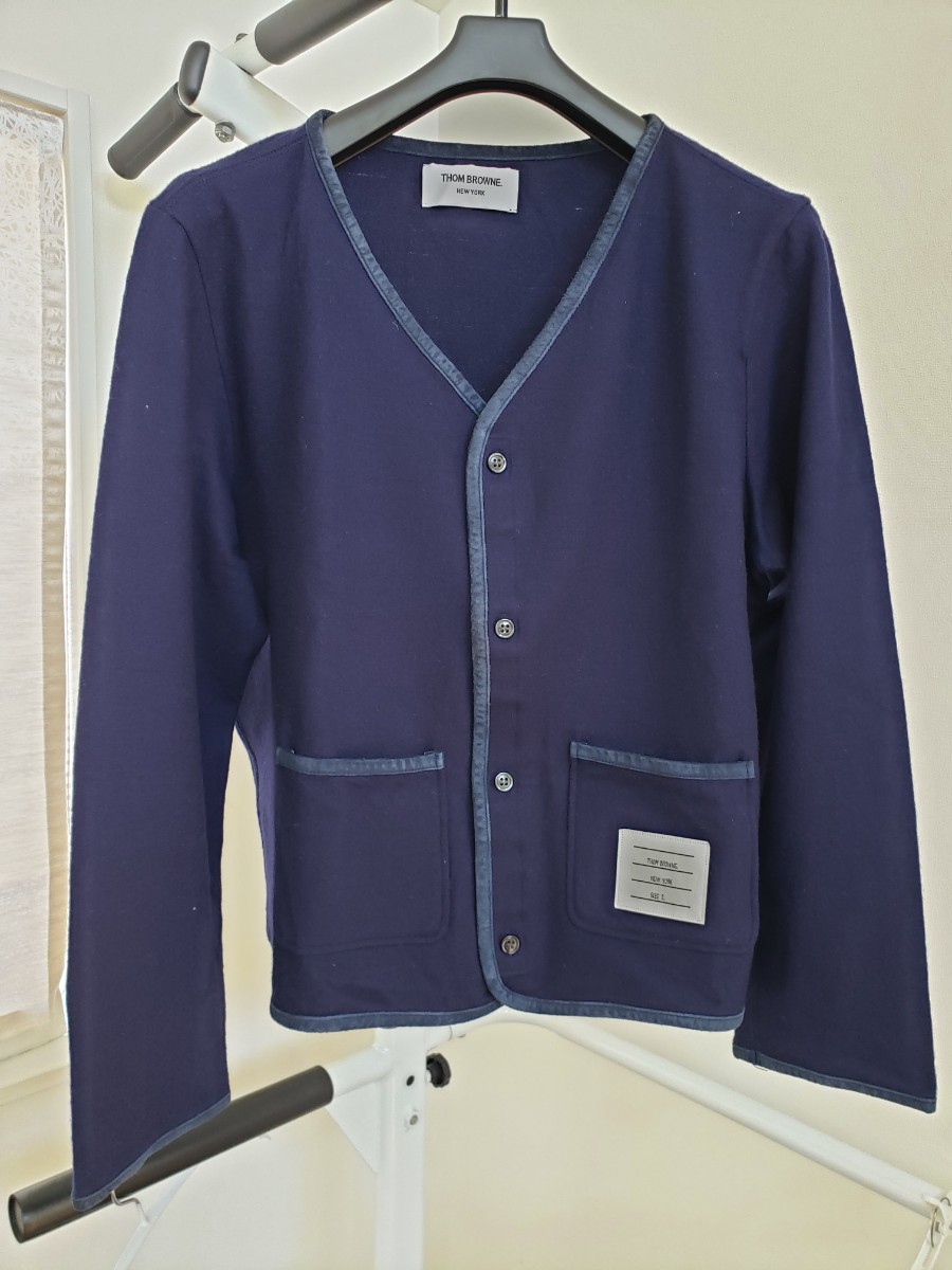 トム・ブラウン ネイビー トムブラウン THOM BROWNE カーディガン