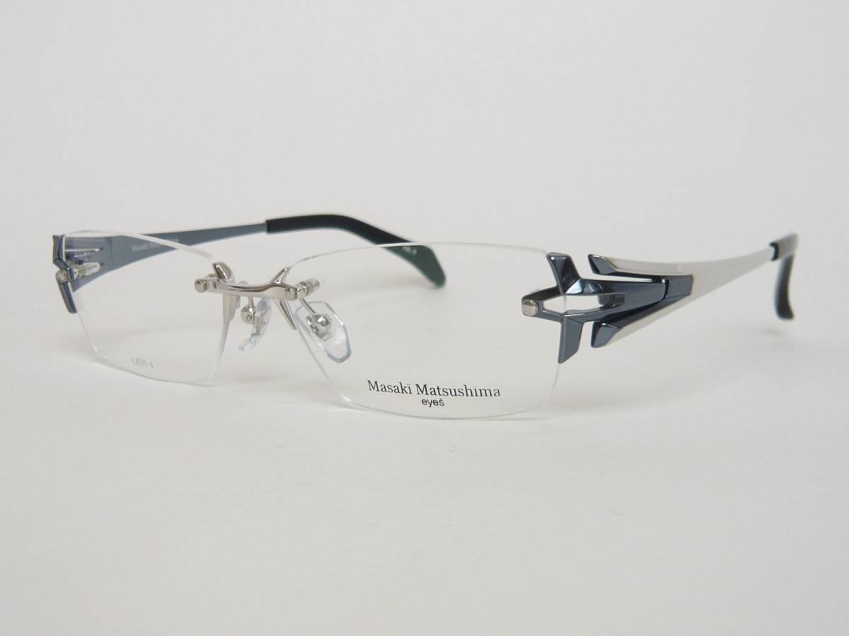 新品 マサキマツシマ メガネ MF-1203-3 シルバー/ブルーグレー・シルバー フレーム Masaki Matsushima 正規品 人気モデル 