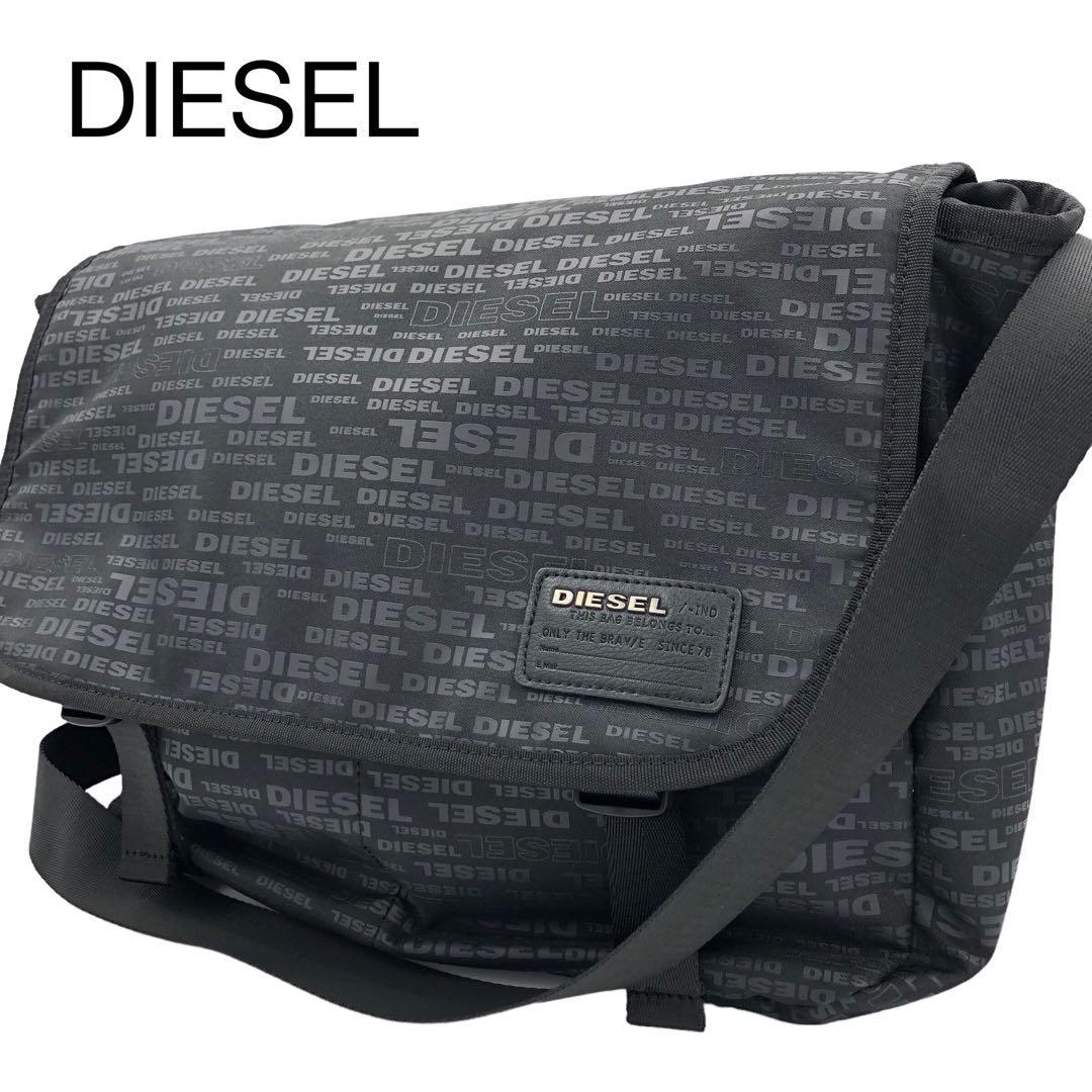 数量限定，2026 1円 1スタ DIESEL ディーゼル メッセンジャーバッグ ショルダー 総柄 防水加工 黒 ブラック レッド 赤 ロゴ 斜めがけ(ショルダーバッグ)｜売買されたオークション情報、yahooの商品情報をアーカ ショルダーバッグ
