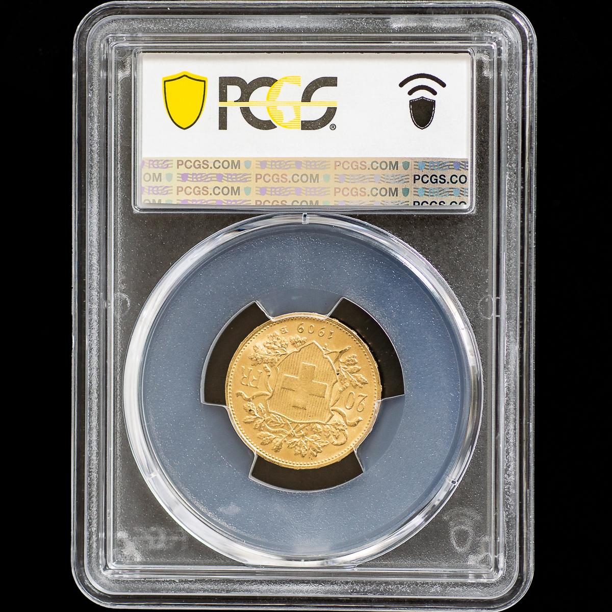 高鑑定 MS65 美金貨】1909年 スイス 20フラン 金貨 PCGS ヘルベティア アルプスの少女