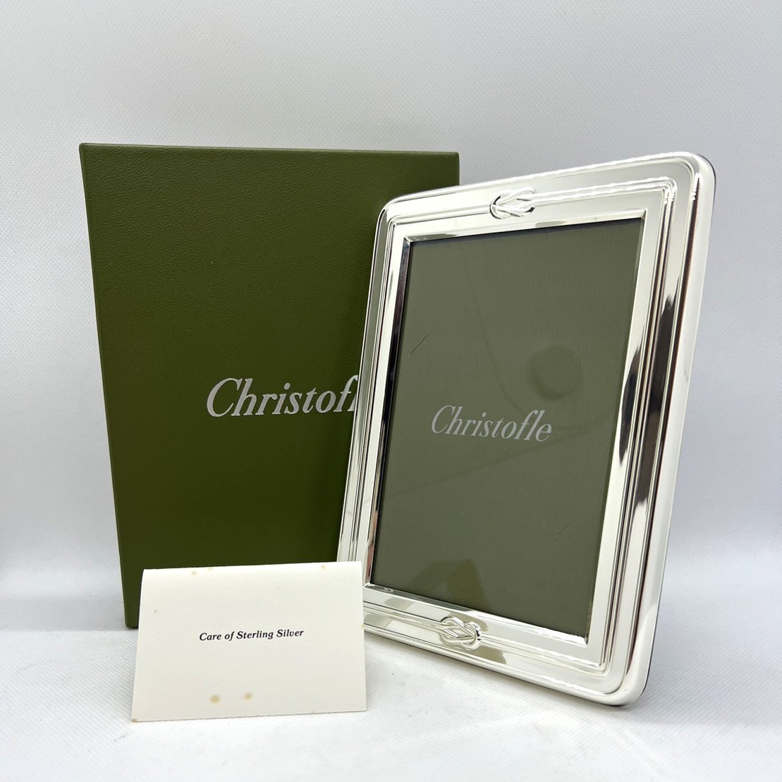 T)ヴィンテージ Christofle Merrill Lynch Tiffany クリストフル メリルリンチ ティファニー フォトフレーム シルバー 超レア 写真立 H0301