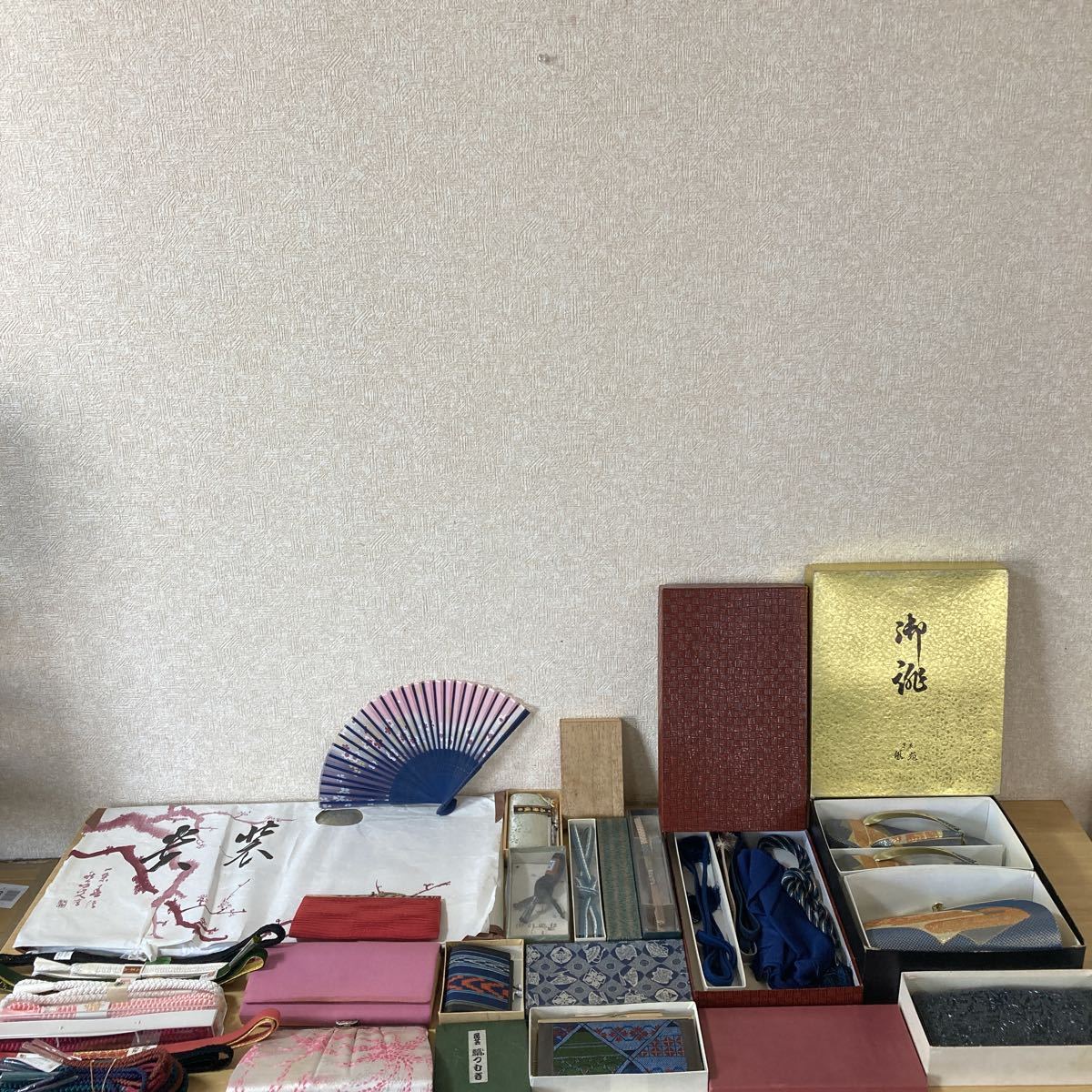 帯留 帯留め 扇子 和装小物 小物 財布 お財布 帯紐 手織 民芸 縞つむぎ 