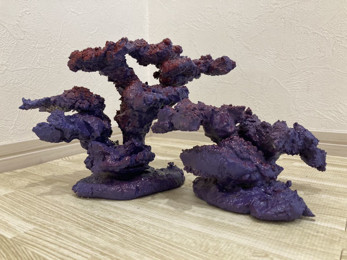 【現物】【送料無料】ライブロック盆栽風-No.681（海水魚、サンゴ、バクテリア、背景、レイアウト、水槽）