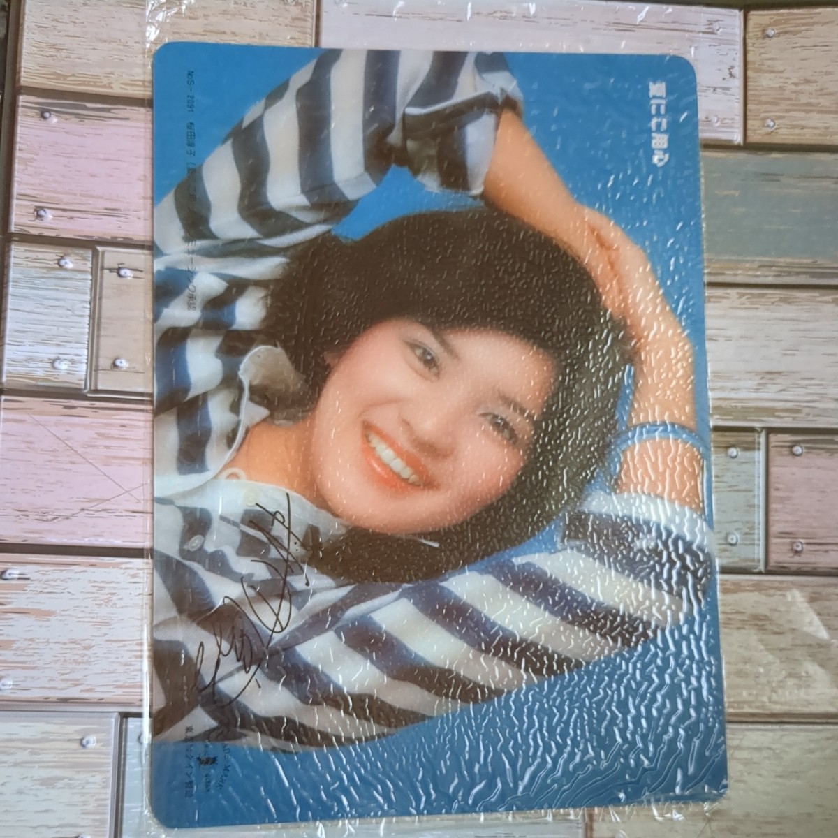 桜田淳子 / サイン入り下敷き☆ 桜田淳子 下敷き 夏にご用心 東京クイン製造 袋に入ったまま保管して