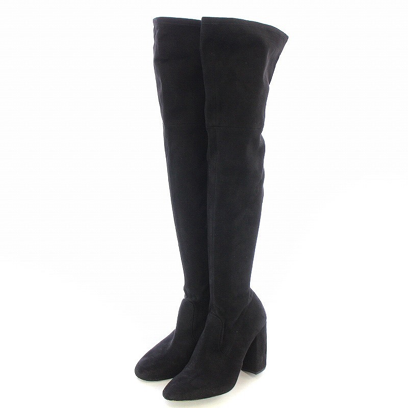 アルド ALDO ニーハイブーツ ロング ヒール スエード US10 27cm 黒 