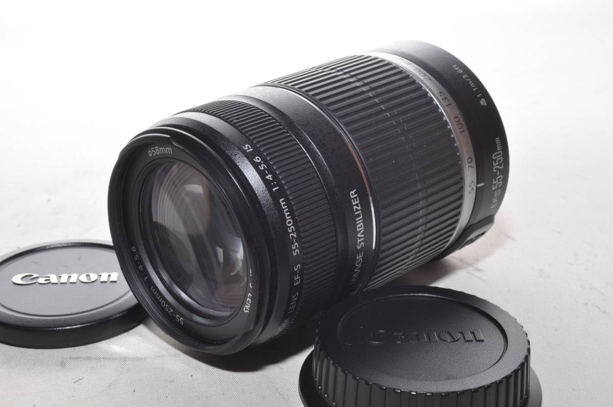 ☆実用美品☆ CANON キャノン EF-S 55-250mm F4-5.6 IS ☆動作OK 