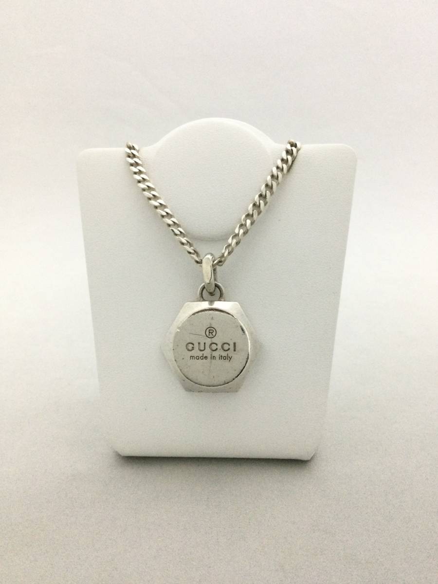 GUCCI グッチ ヘキサゴン 喜平チェーン ネックレス 六角形 シルバー 