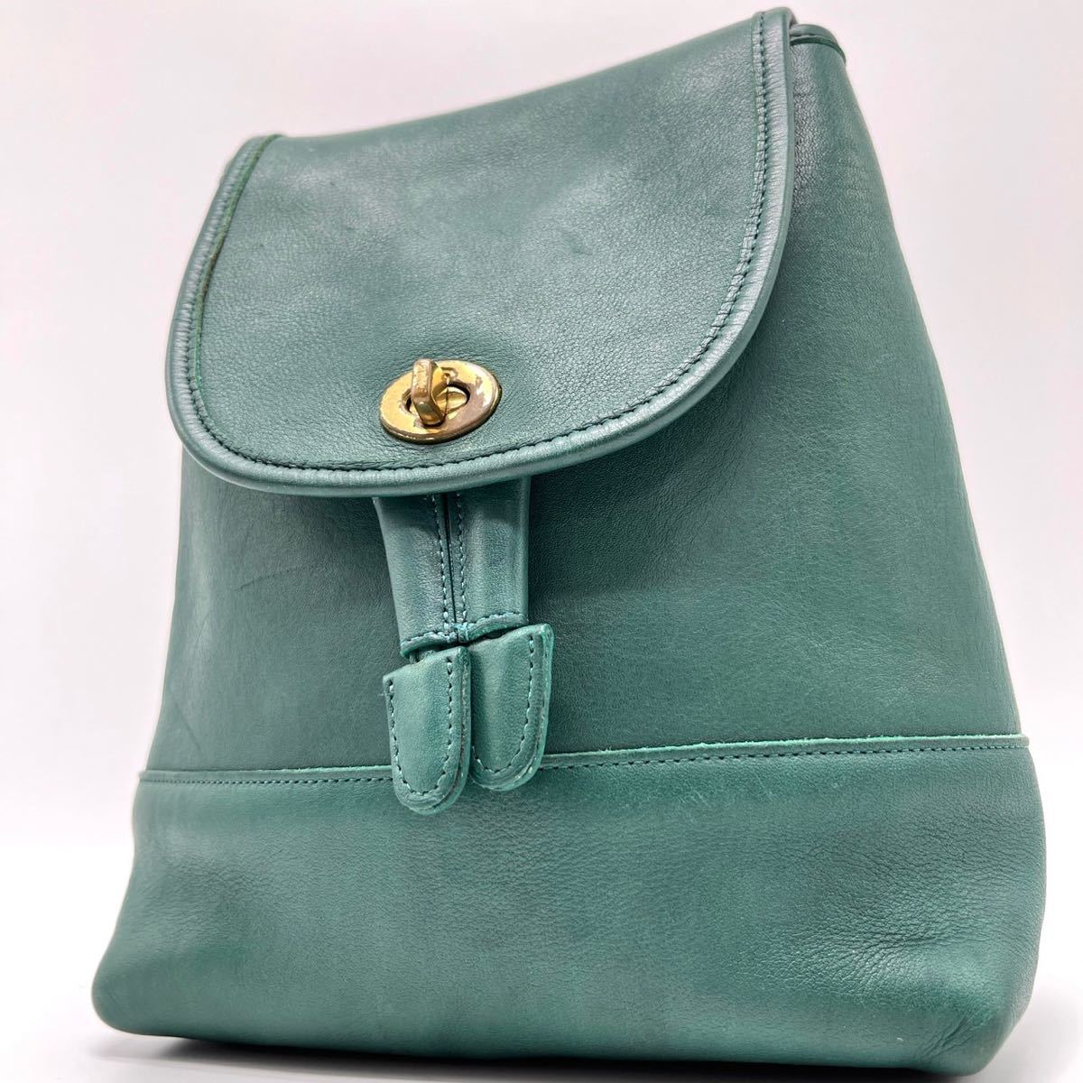 1円【希少品】COACH オールドコーチ ターンロック金具 リュックサック 