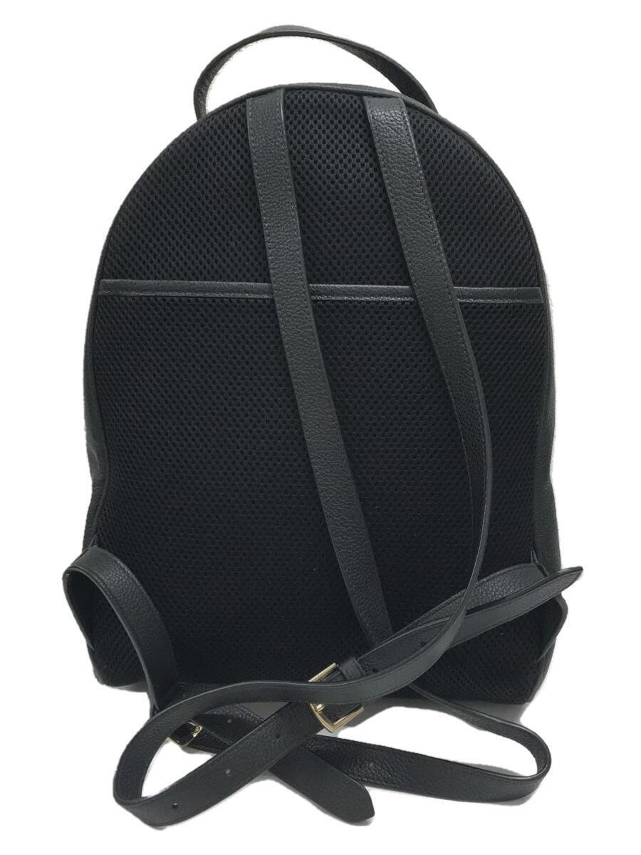 FURLA◇リュック/レザー/BLK/無地 FURLA◇リュック⁄レザー⁄BLK 黒