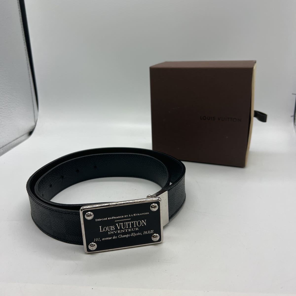 極美品☆ルイヴィトン ダミエグラフィット ベルト サンチュール アンヴァントゥール85/34 M9632