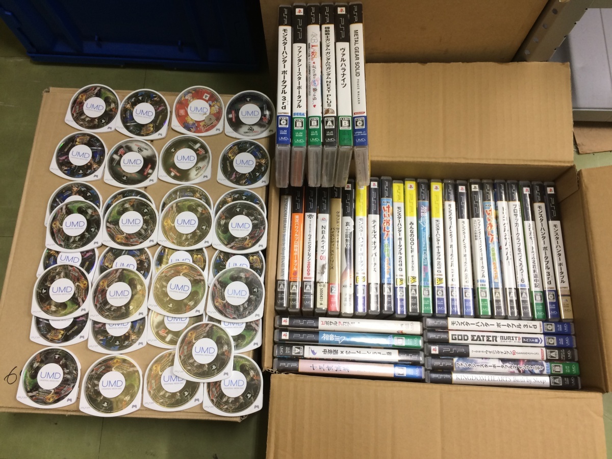 ジャンク品/ジャンクソフトまとめ売/すべて動作未確認/PSP ソフト モンハンポータブル3ｒｄなど70本