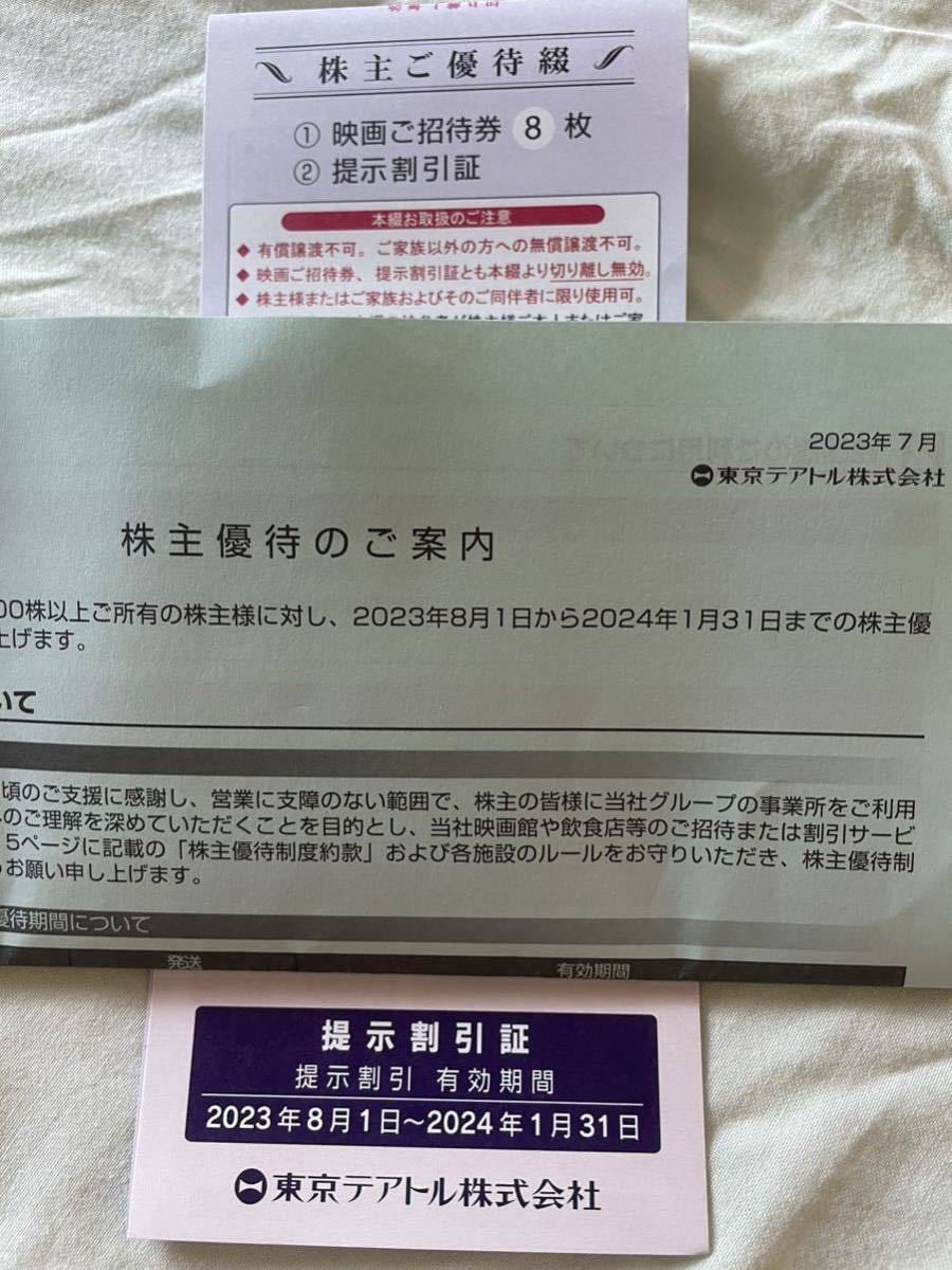 株主優待券 東京テアトル 8枚 株主優待8枚 テアトル 男性，女性名義 東京