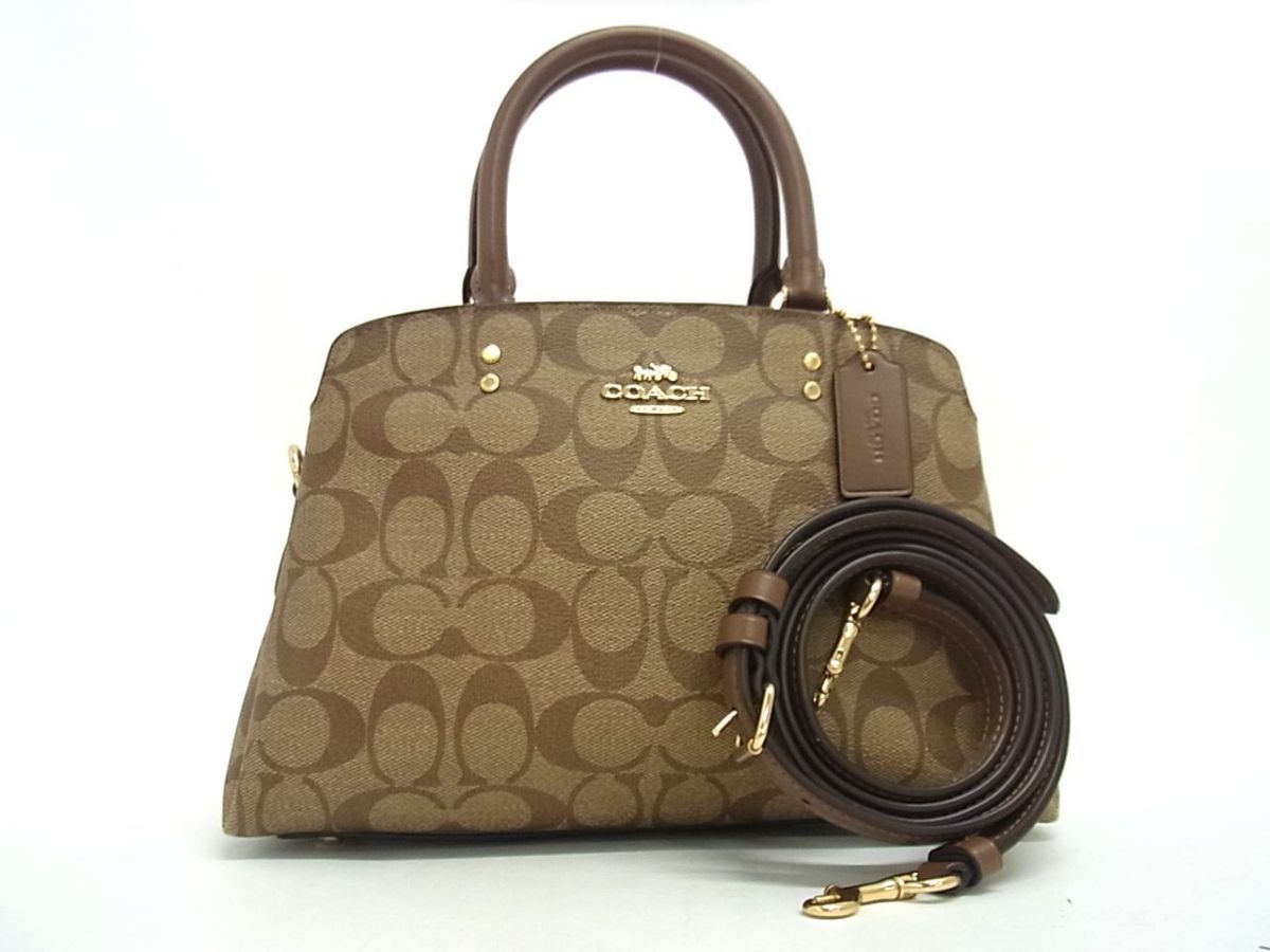 1円 □極美品□ COACH コーチ 91494 ミニ リリー シグネチャー PVC
