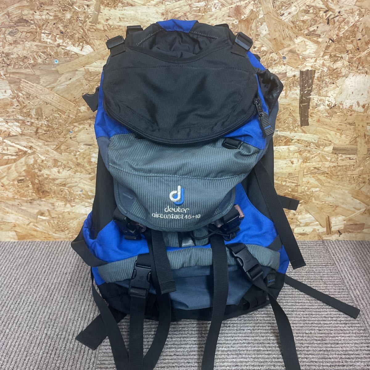 deuter air contact45+10 ドイターバックパック　登山リュック ナイロン　レインカバー欠品 