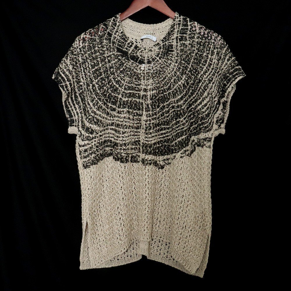 未使用 KHEIKI 23SS Printed Panel Sweater サイズ1 LIGHT GRAY 03S091K03 ケーキ ショートスリーブセーター