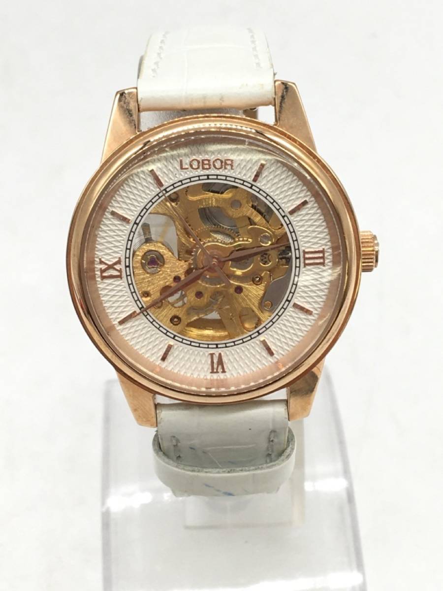 0802-506S⑥21554　腕時計 LOBOR ロバー LB3507L-SL レディース スケルトン 自動巻き