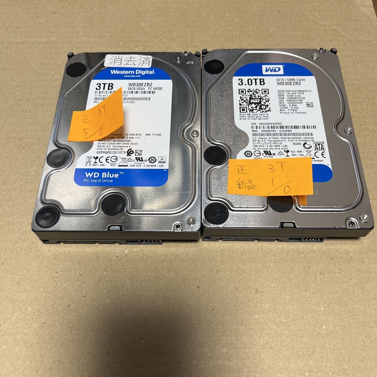 【HOT，大人気】 WD SATA 3.5インチ HDD 3TB&times;2台 計6TB(2TB～)｜売買されたオークション情報、yahooの商品情報をアーカイブ公開 - オークファン 3.5 SerialATA