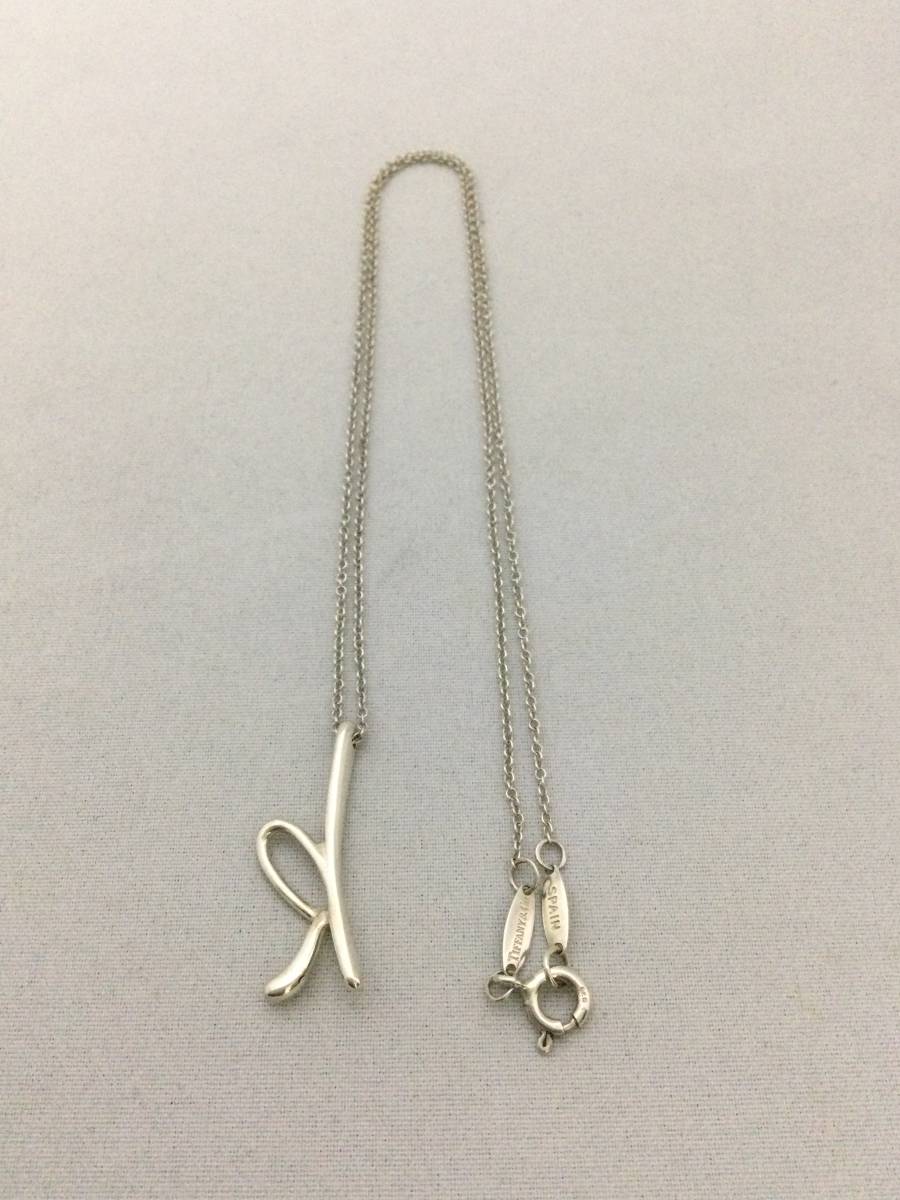 TIFFANY&Co. ティファニー イニシャル K ネックレス シルバー