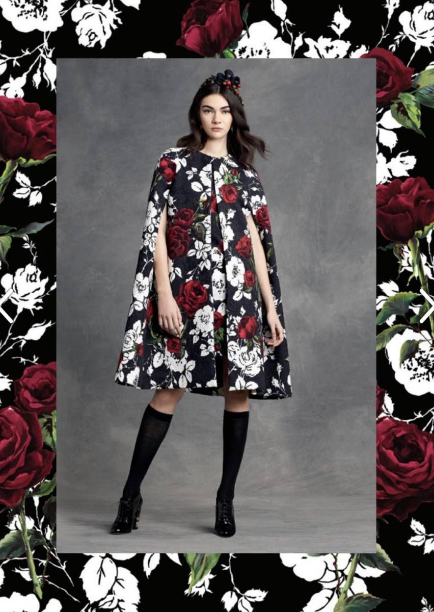 DOLCE&GABBANA ローズ柄 フレアスカート Dolce&Gabbana ドルガバ
