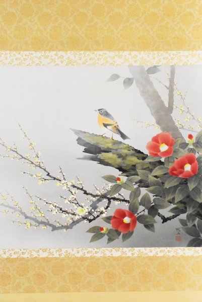 梅原藤坡 嵐山の春 絹本肉筆 掛軸 共箱 京都 土田麦僊師事 841 - メルカリ