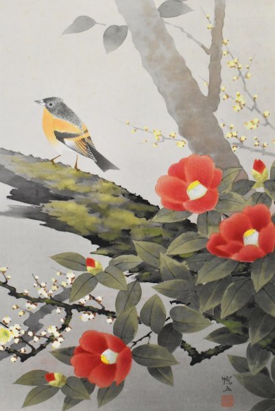 梅原藤坡 嵐山の春 絹本肉筆 掛軸 共箱 京都 土田麦僊師事 841 - メルカリ