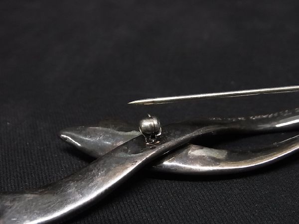 1円 TIFFANY＆Co. ティファニー SV925 リボン ピンブローチ ピンバッジ