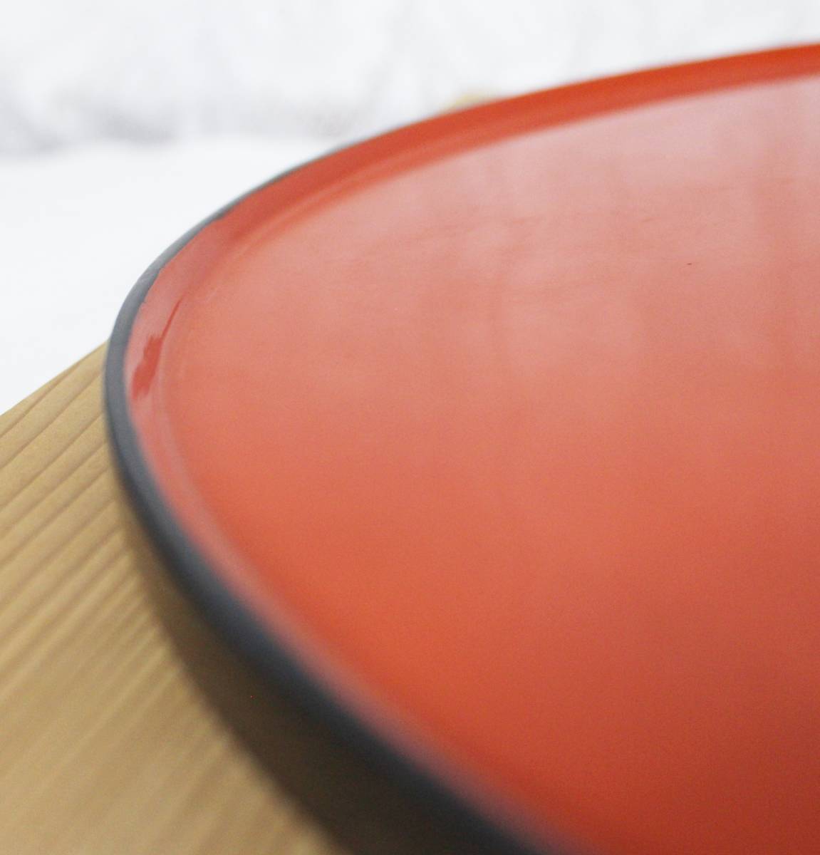 0810F】奈良 東大寺 日の丸盆 根来塗 日之丸盆 お盆 木箱付 現状