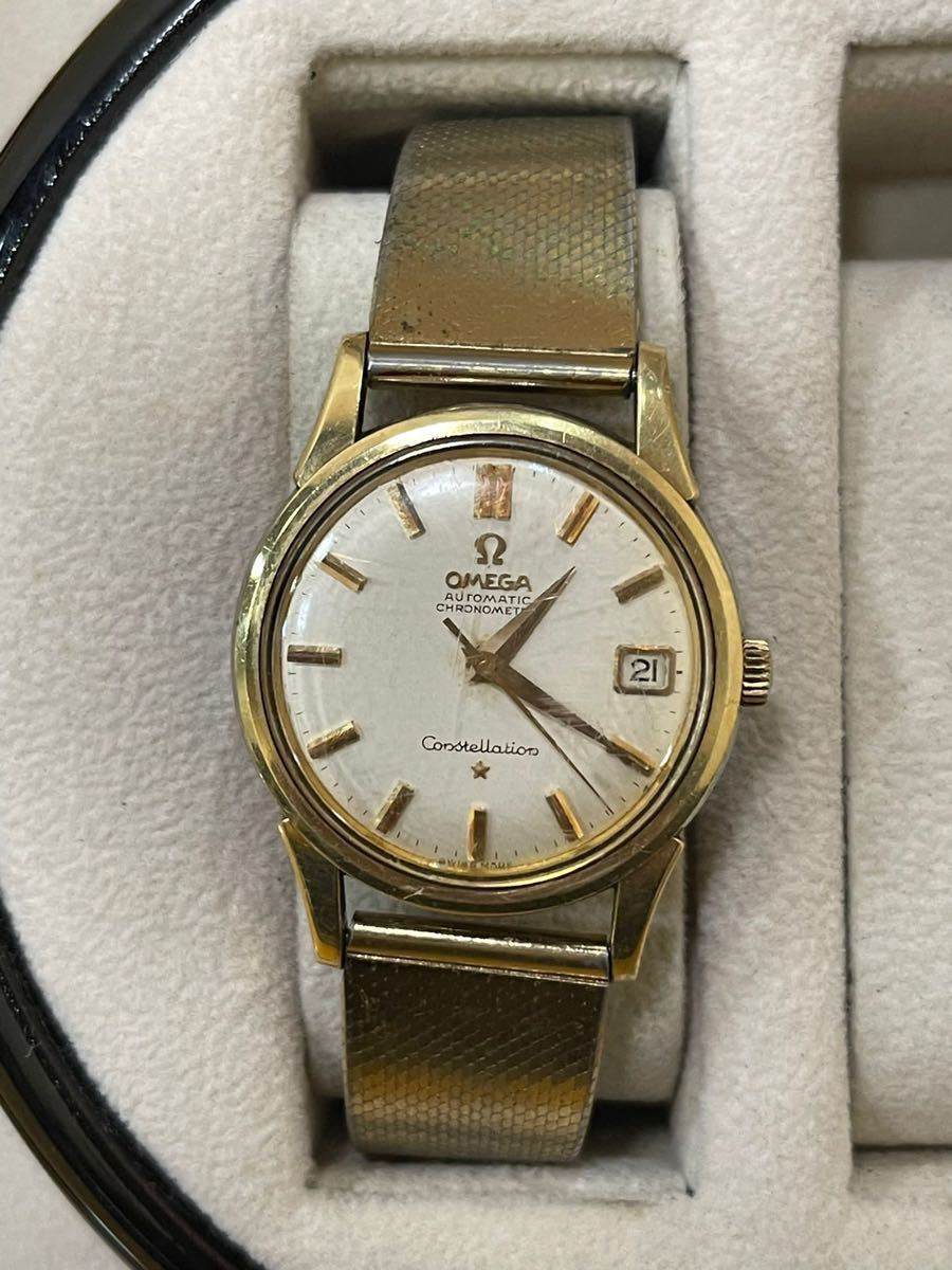 1円スタート】【箱付き】OMEGA オメガ ジュネーブ GP×SS オーバル
