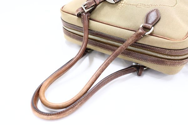 1円都 PRADA プラダ カナパ ジャガード レザー ハンドバッグ ボストン