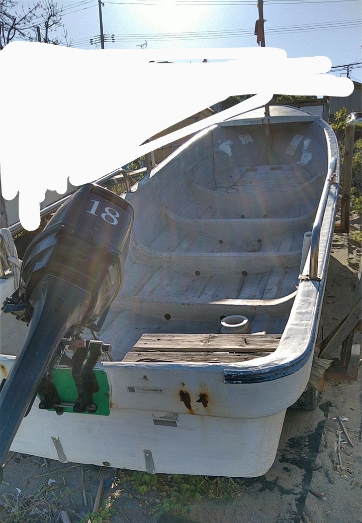 ヤマハ和船19フィート和船トーハツ18馬力付き 現役バリバリ 引き取り  