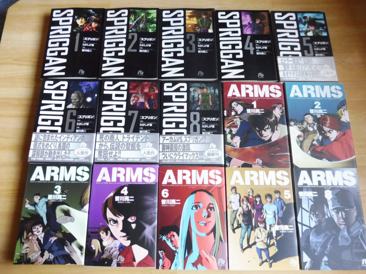 スプリガン 全巻 ＋ARMS アームズ 非全巻セット 皆川亮二 小学館 美本