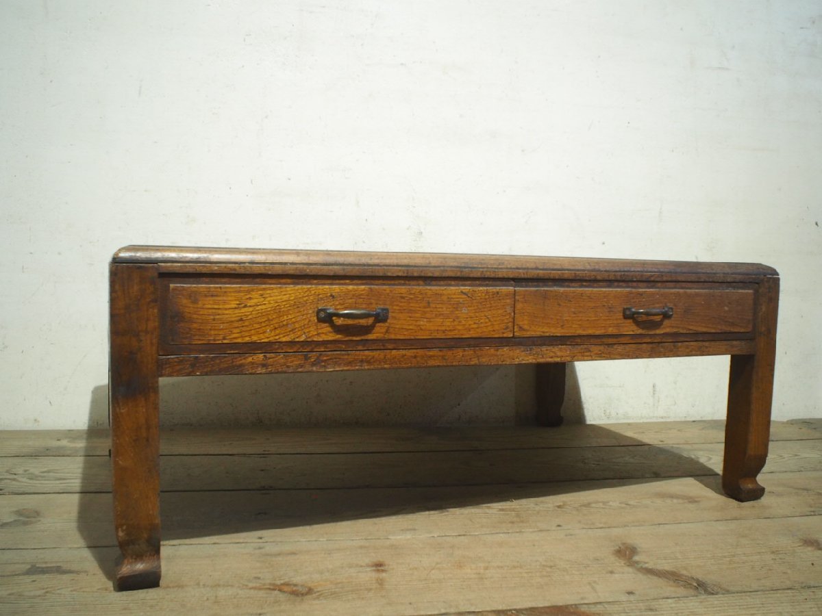 家具 タS0794◇天板W85cm×D53cm◇アンティーク◇味のある古い木製文机