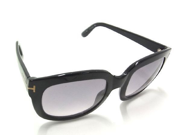 1円 ■美品■ TOM FORD トムフォード 53□23 サングラス メガネ 眼鏡 レディース メンズ ブラック系 AM8307