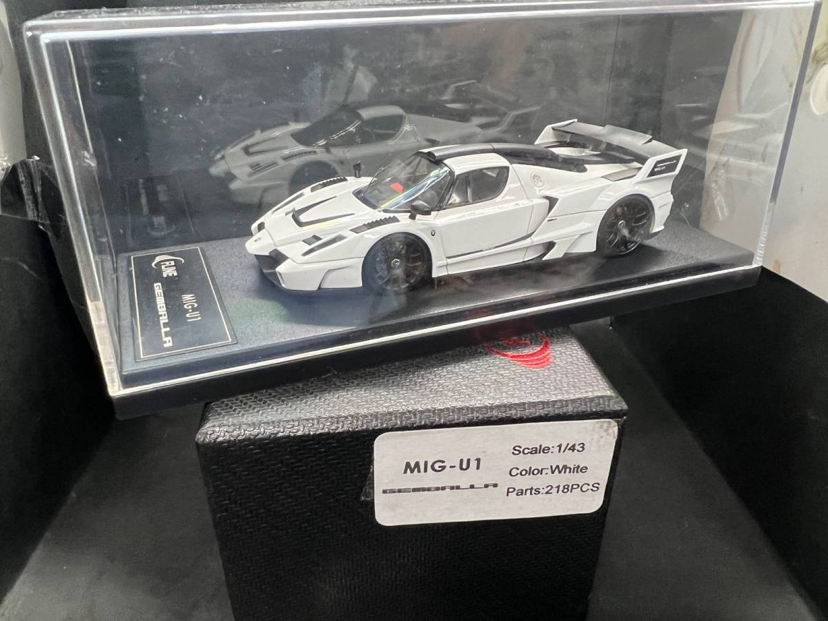 破損 FLINE 1/18 ゲンバラ MIG-U1 ホワイト / ミニカー 1⁄43 MIG-U1 