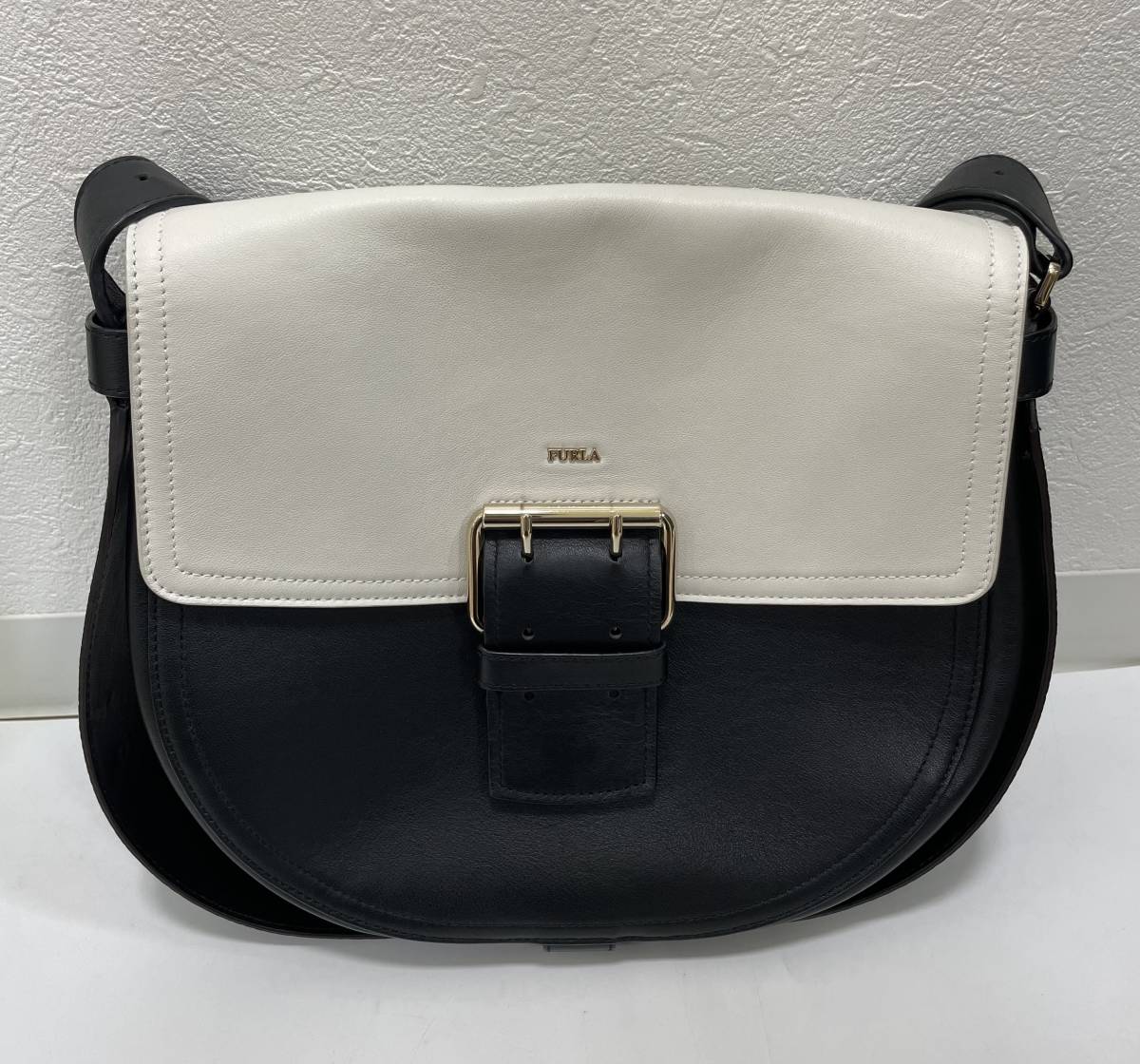 2704】FURLA フルラ ハッシュタグ ショルダーバッグ パイソン柄 