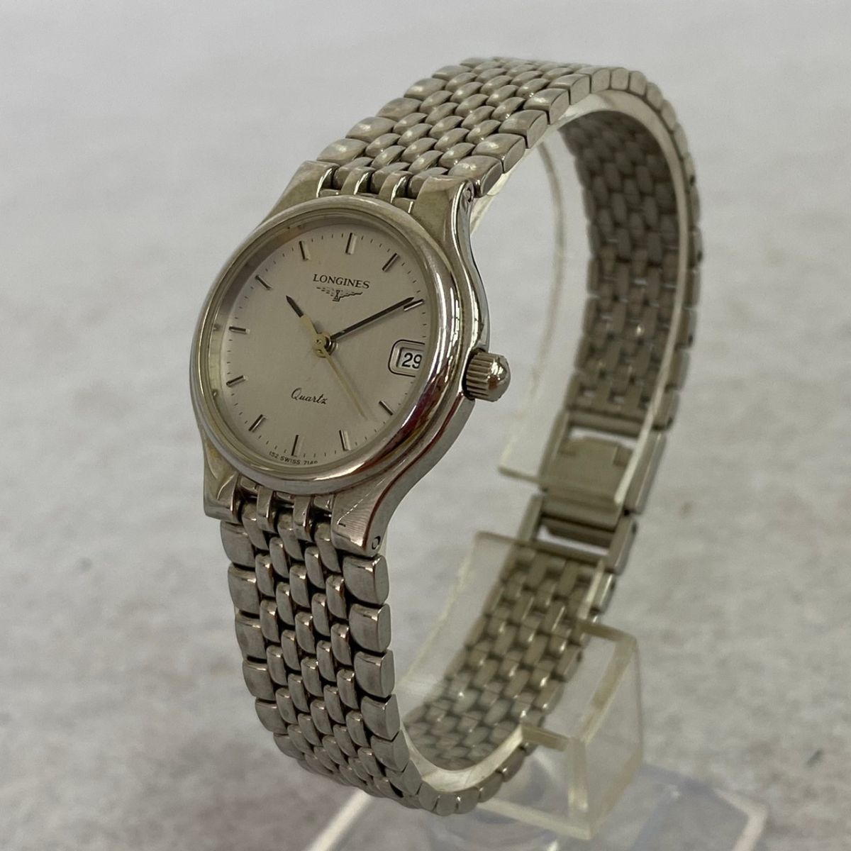 T354-C2-644 ◎ LONGINES ロンジン Quartz クォーツ デイト シルバー