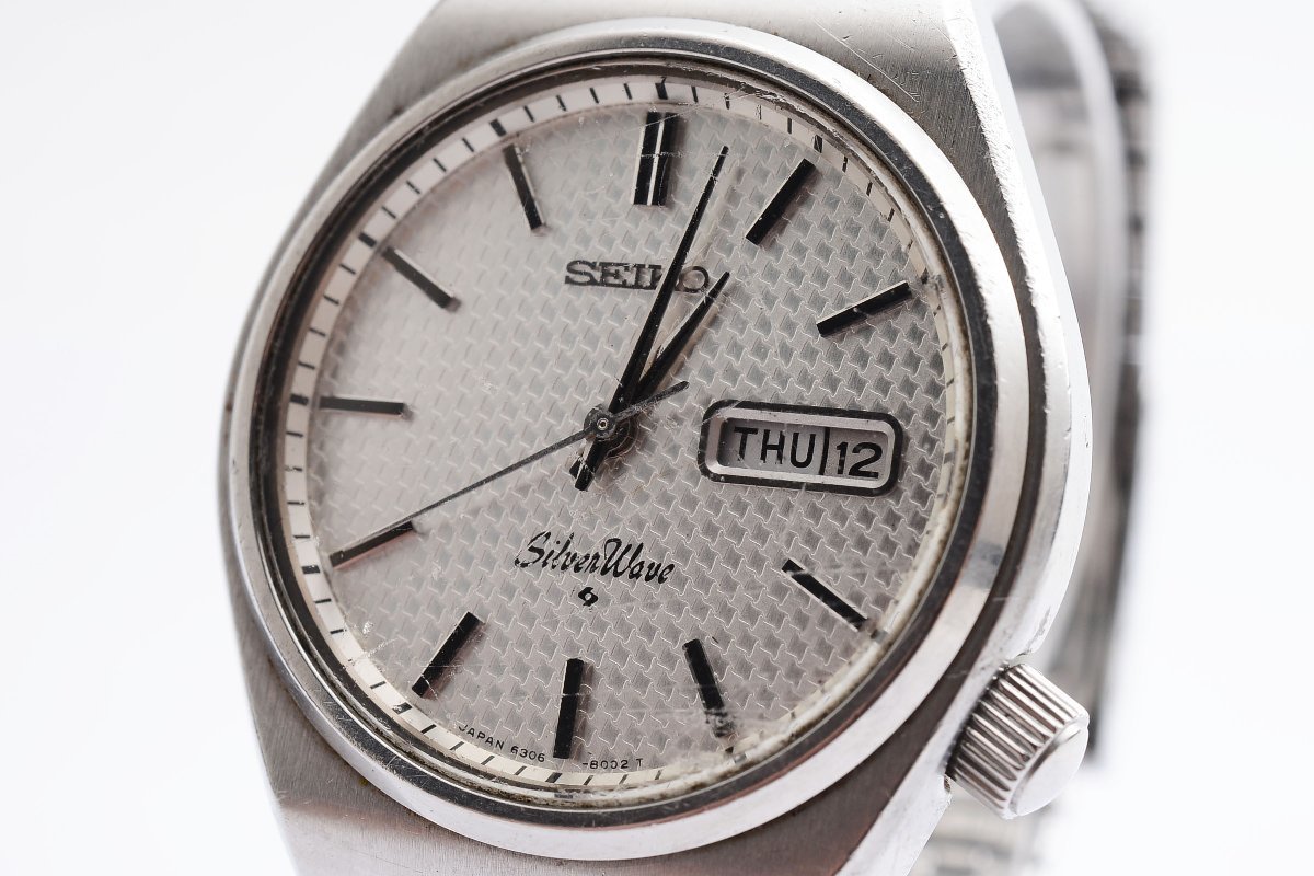 セイコー SEIKO シルバー 稼働 シルバーウェーブ デイデイト 稼働品 