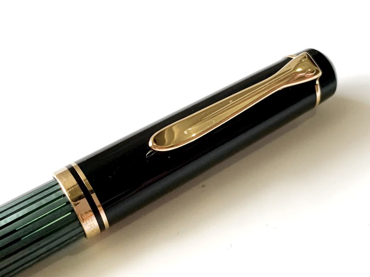 ペリカン Pelikan スーベレーン M400 万年筆 緑縞 ペン先14C-585 M