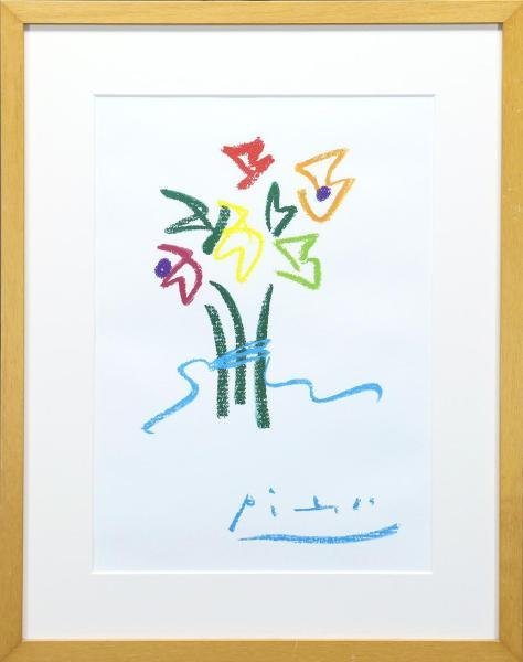 真作 WISH パブロ ピカソ Pablo Picasso 午後の花束 復刻版フォト