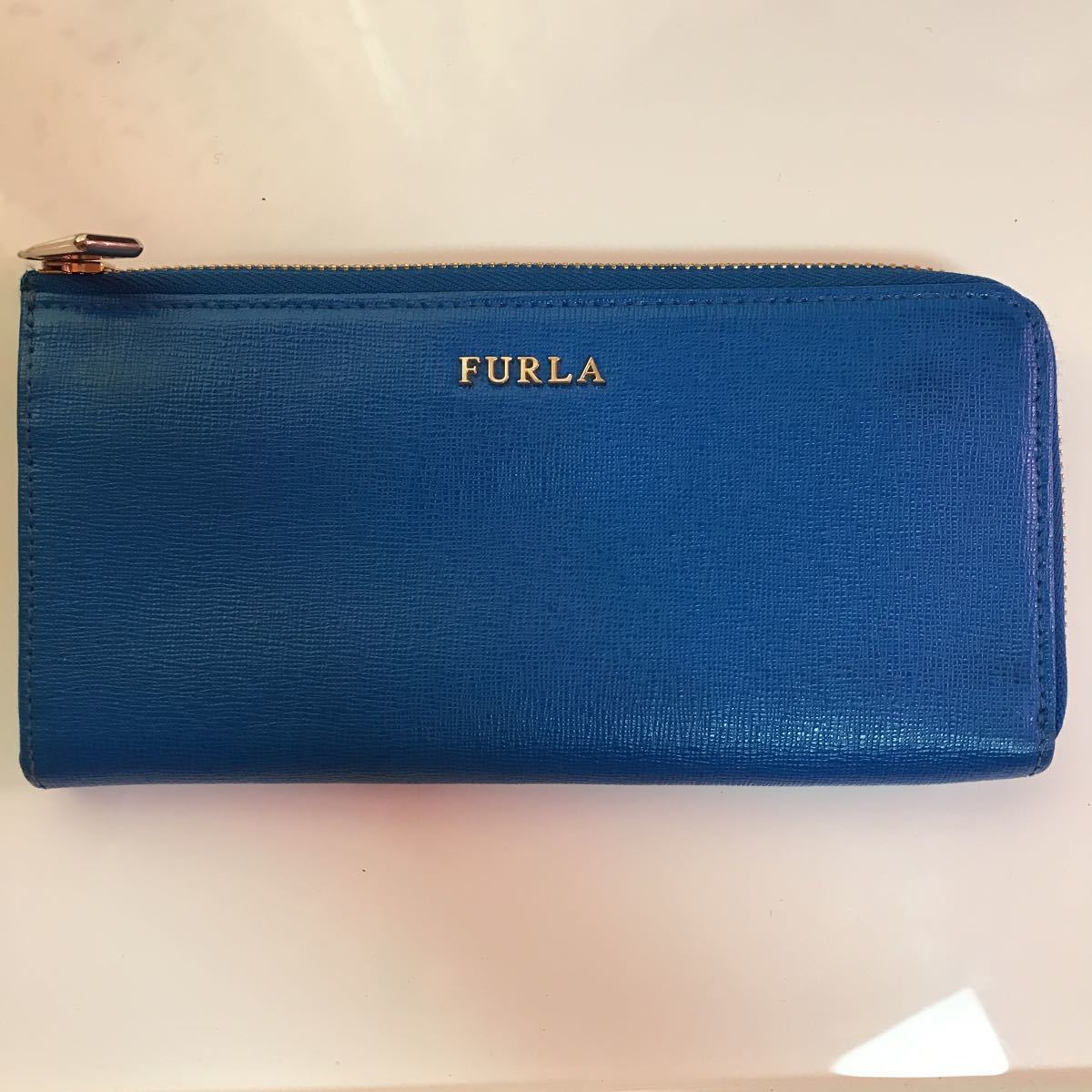 FURLA 長財布 L字ファスナー ブルー レディース フルラ 青 定番 