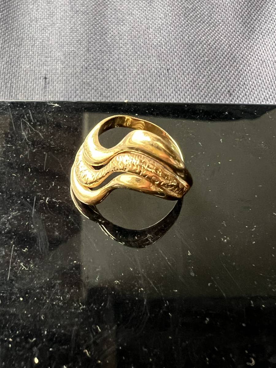 K18 18金 指輪 リング レディース 5g ジュエリー イエローゴールド プラチナゴールド 当時物 希少　