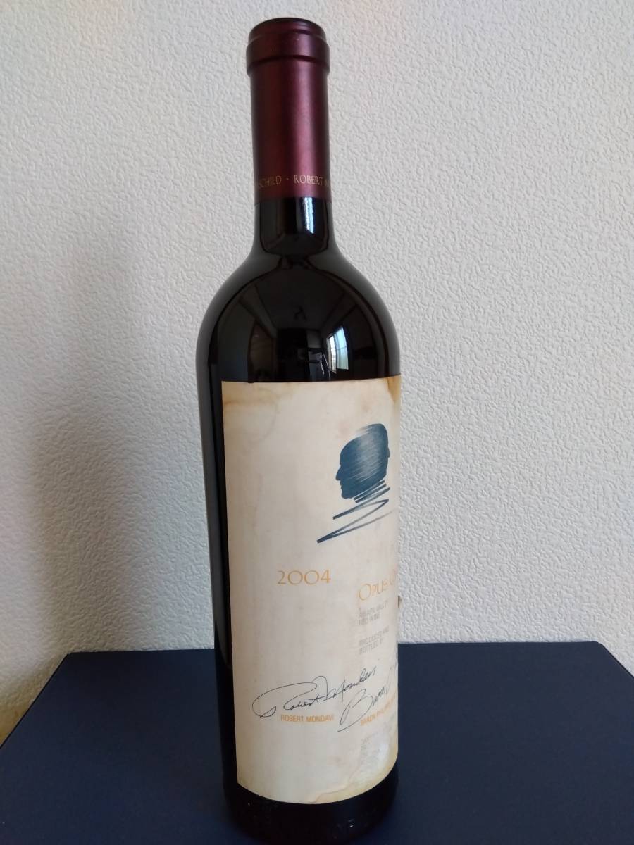 ワイン：未開開栓品 アメリカ 2004年 オーパスワン Opus One ラベルに 