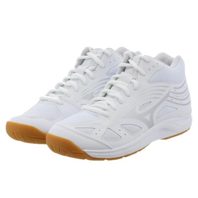 23cm ミズノ サイクロンスピード 3 ミッド 白/ガム V1GA218503 MIZUNO CYCLONE SPEED 3 MID バレーボール シューズ