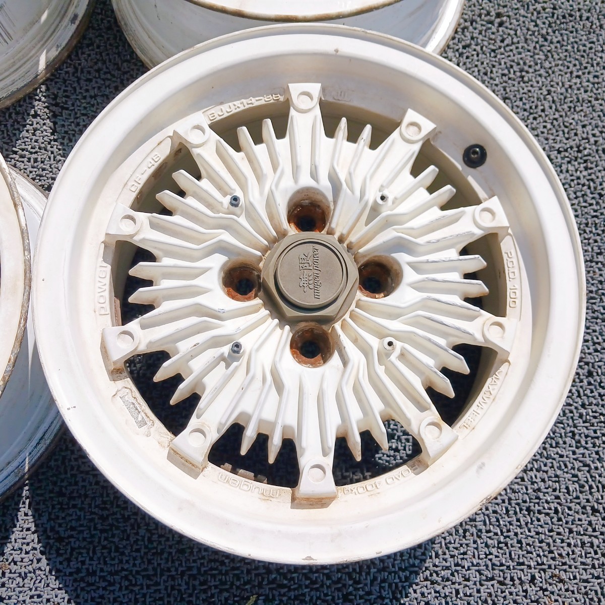 無限 ムゲン MUGEN CF-48 14インチ 6JJ ×14-38 PCD100 ホイール4本 