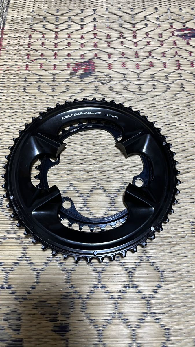 シマノ デュラエースチェーンリング 52-36 12速用 程度良好